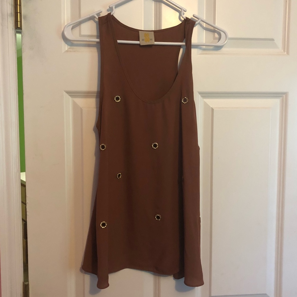 •Brownish tank top•